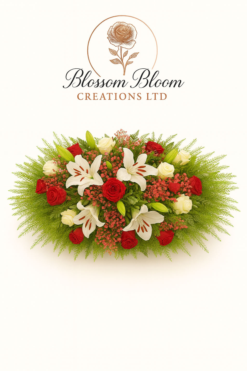 Eternal Grace Lily & Rose Funeral Spray