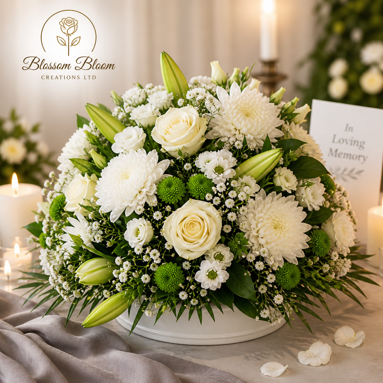 Serenity White Funeral Arrangement