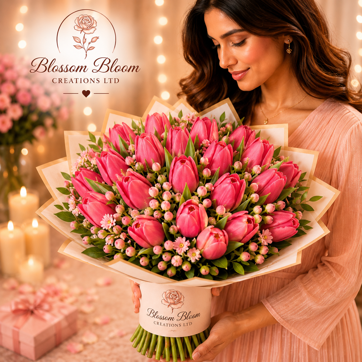 π· Pink Tulip Luxury Bouquet
