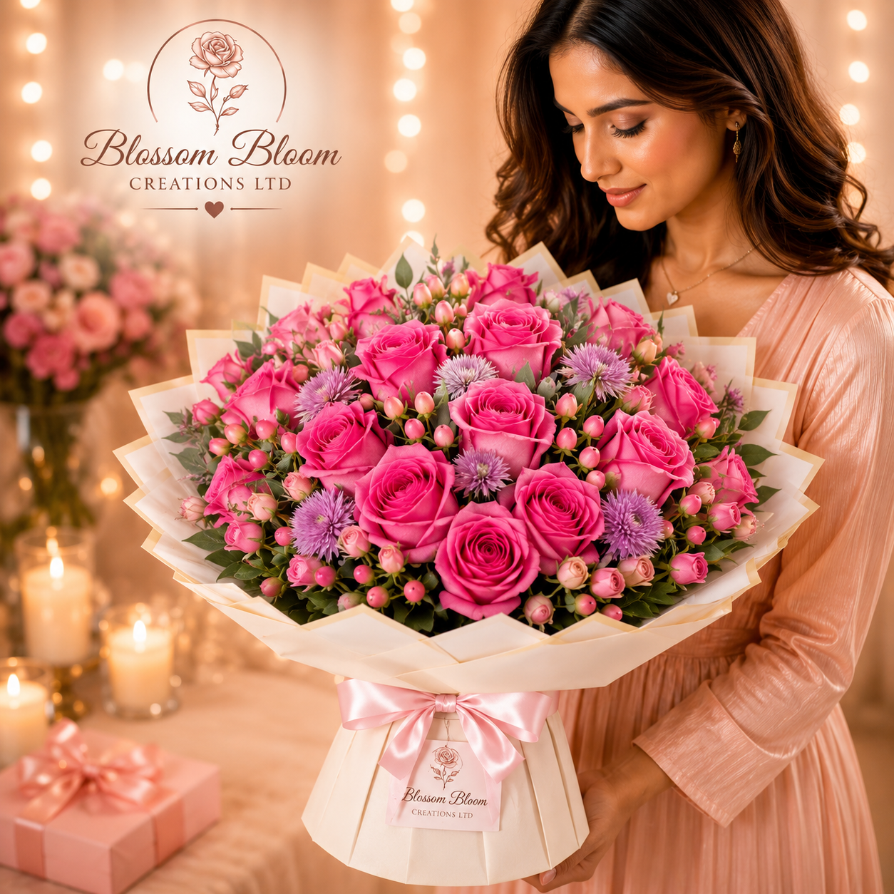 🌹 Pink Romance Rose Bouquet