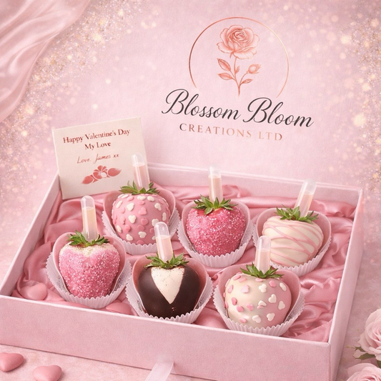 Luxury Pink Chocolate Covered Strawberries London – Elegant Gift Box