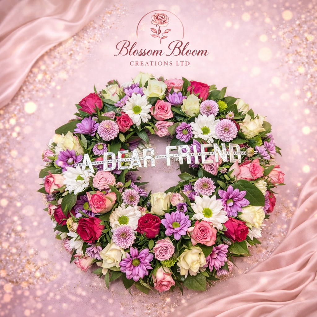 Dear Friend Floral Tribute Wreath