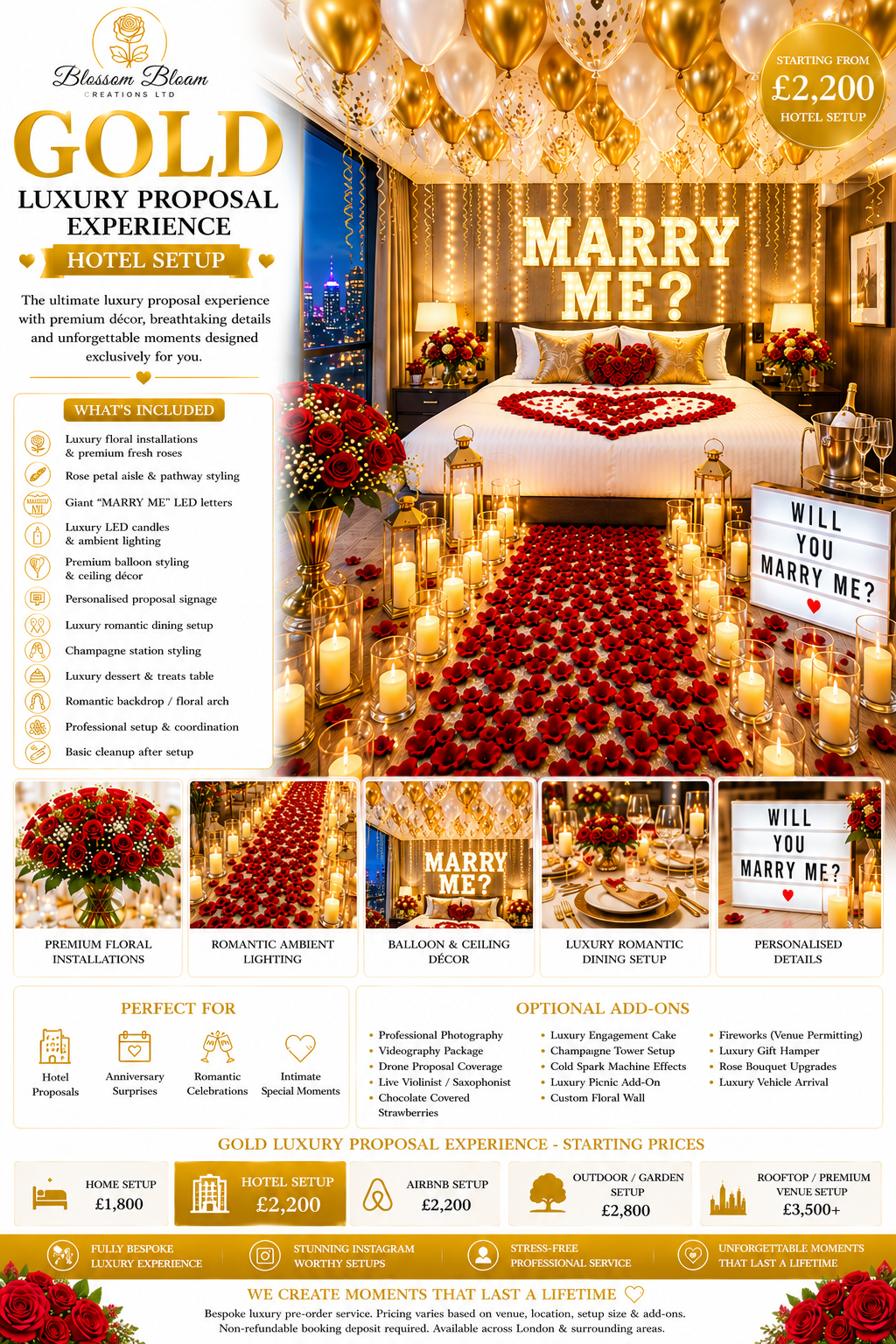 Gold Luxury Proposal Experience