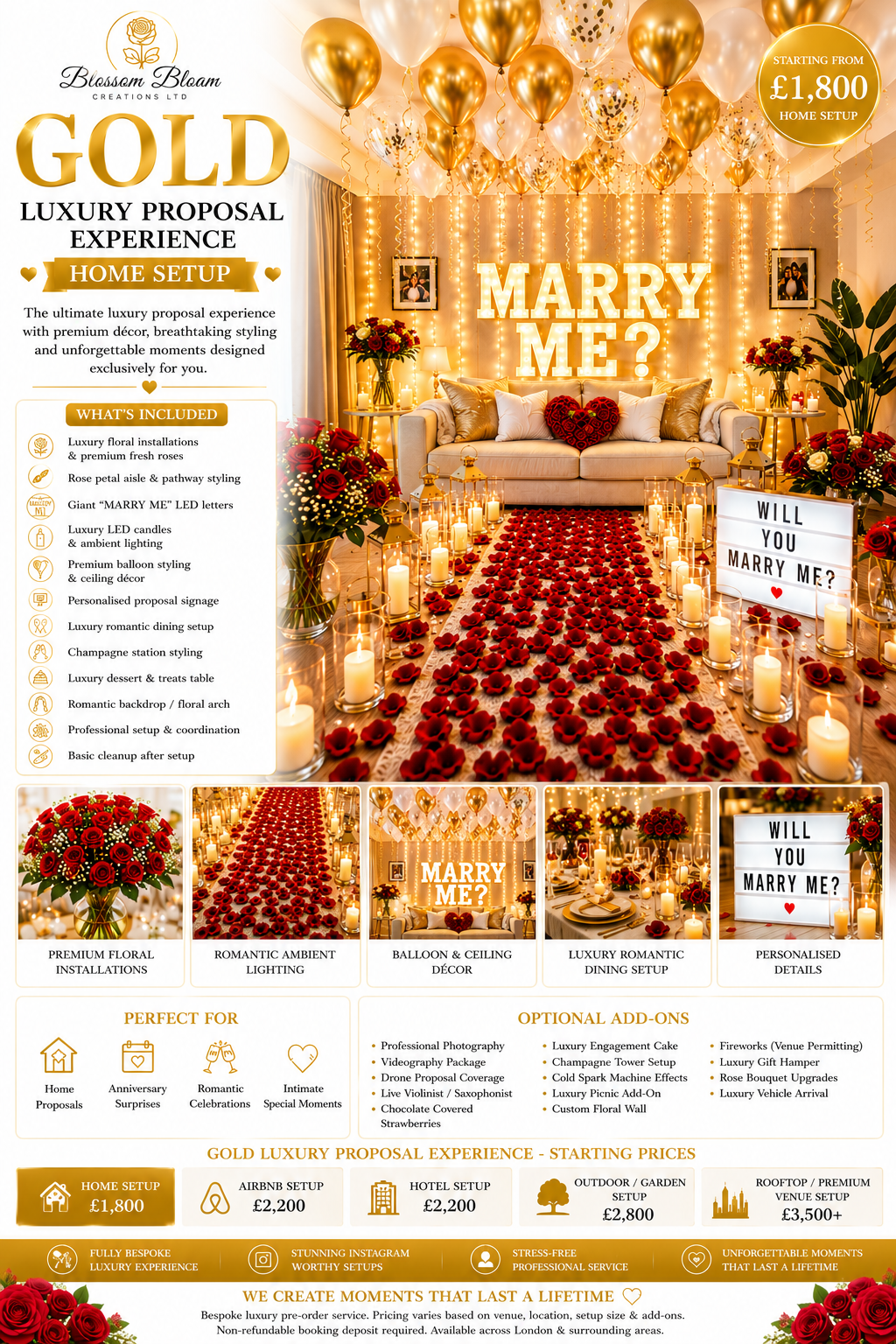 Gold Luxury Proposal Experience