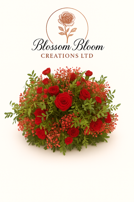Crimson Rose Remembrance Cushion