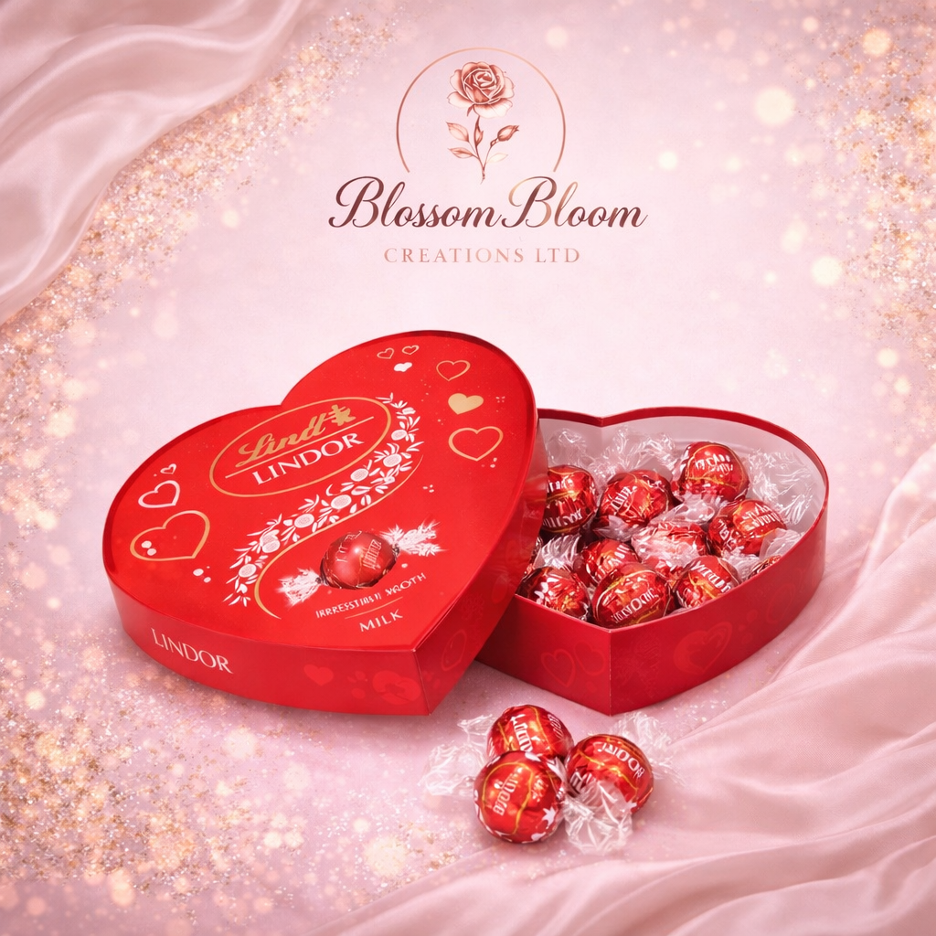 Luxury Lindt Lindor Chocolate Heart Box-Perfect romantic add-on