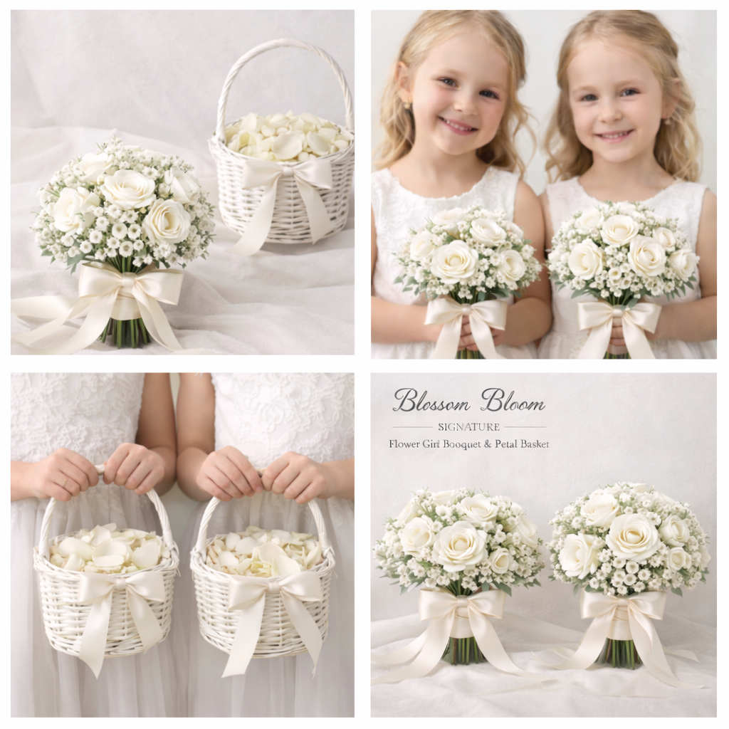 Blossom Bloom Signature Wedding Flower Package – White & Blush Collection