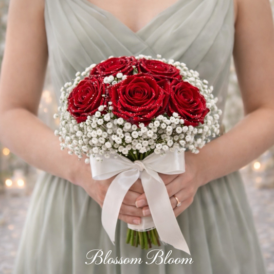 Classic Red Rose Bridesmaid Bouquet