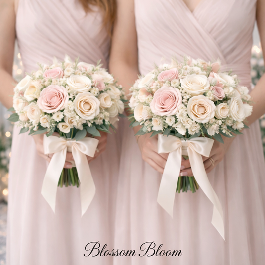 Blush & Ivory Bridesmaid Bouquet