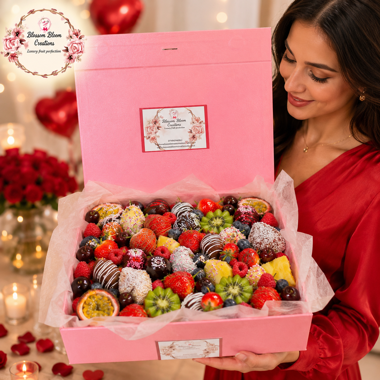 Berry Luxe Indulgence – Luxury Fruit & Chocolate Platter