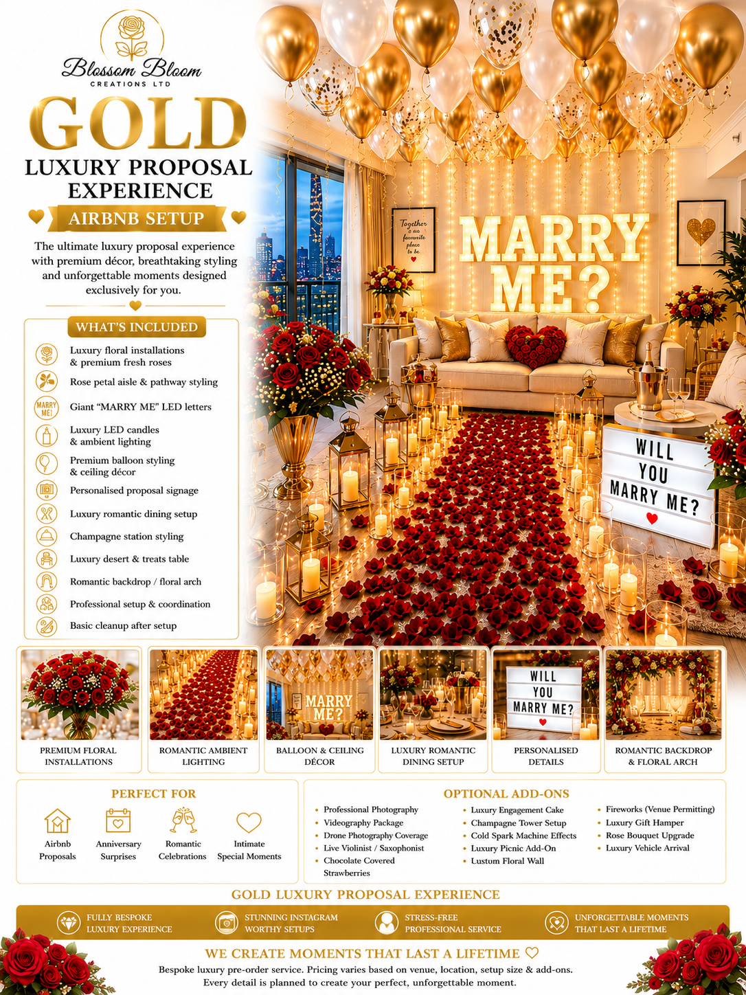 Gold Luxury Proposal Experience