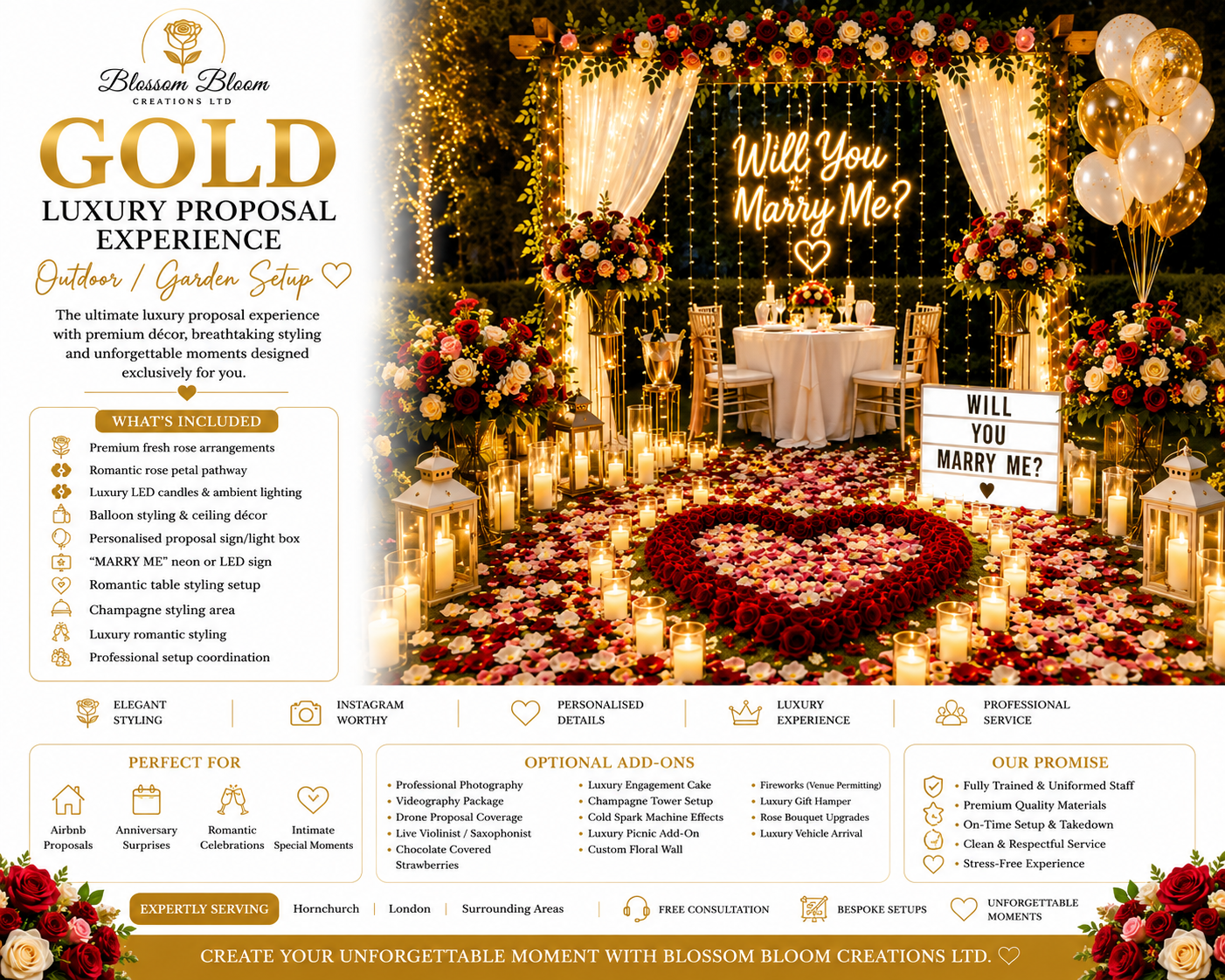 Gold Luxury Proposal Experience