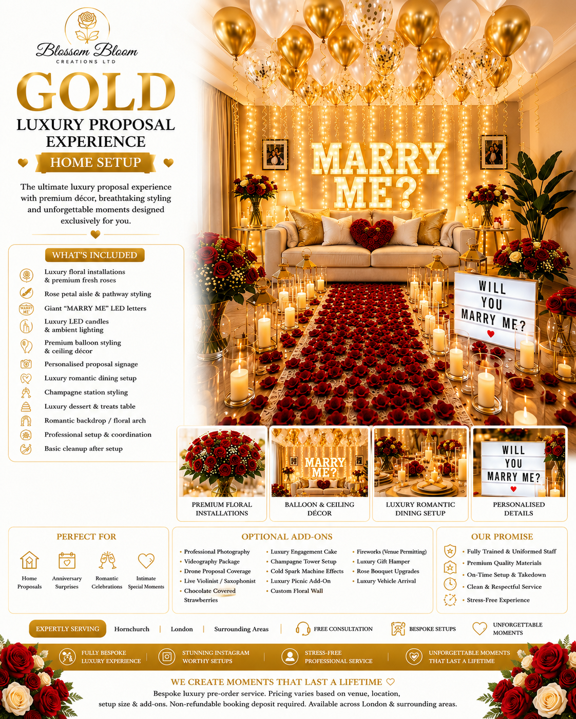 Gold Luxury Proposal Experience