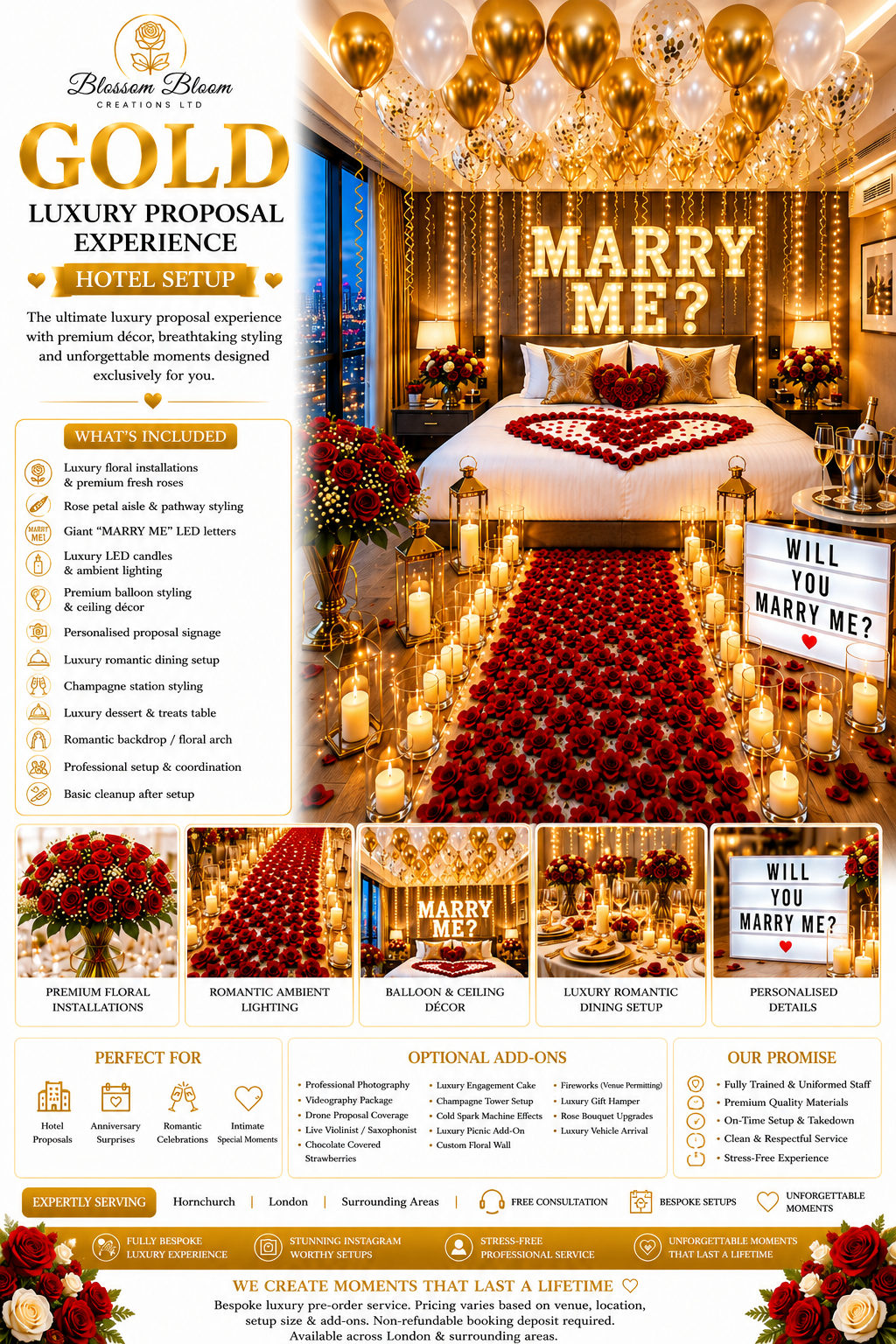 Gold Luxury Proposal Experience