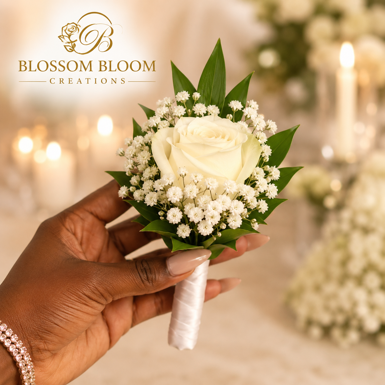 Ivory Elegance Rose Buttonhole