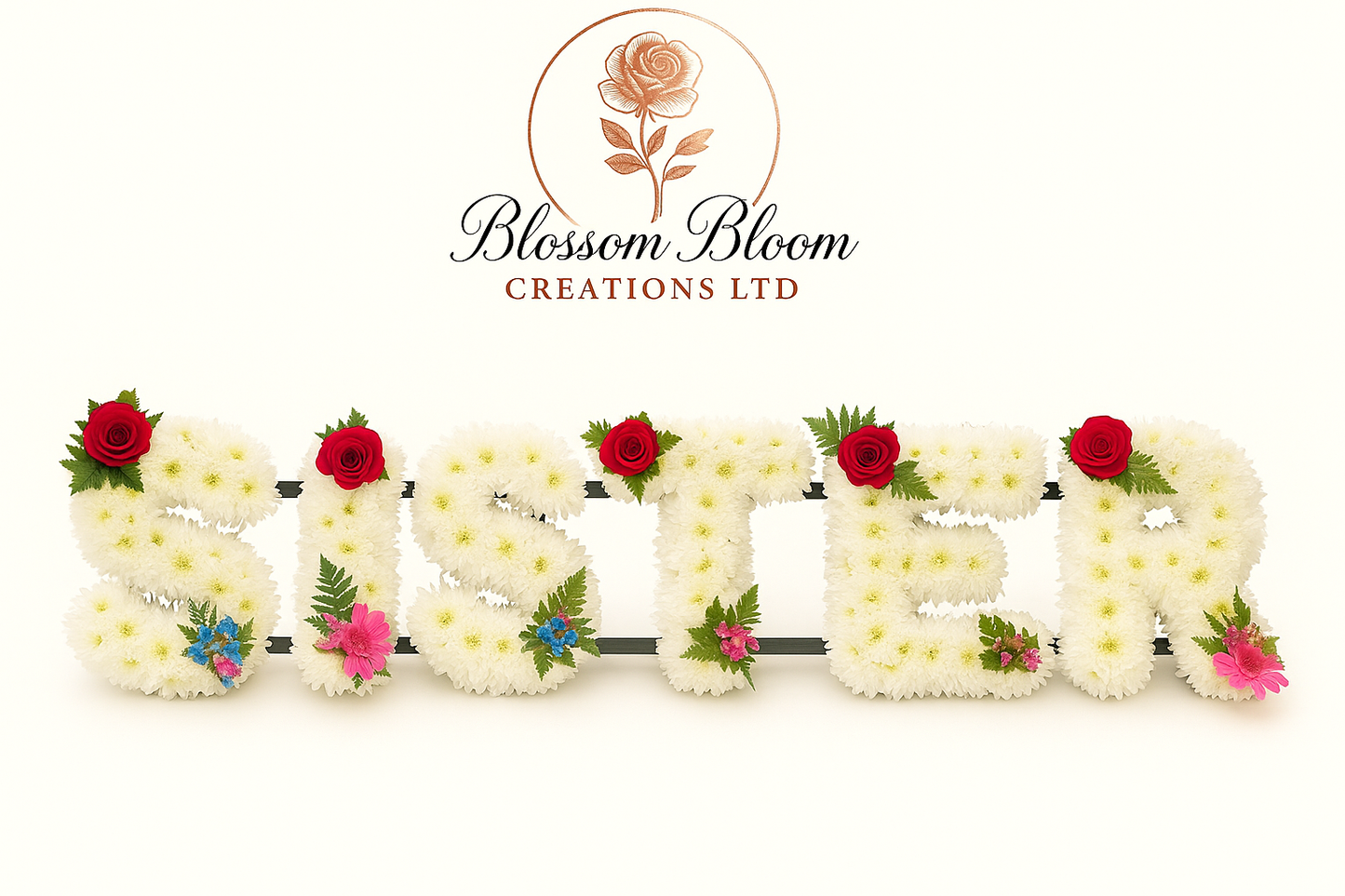 Standard Floral Letter Tribute Arrangement