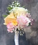 Elegant Groom’s Buttonhole of Gypsophila and Roses (1)