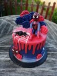 Spider-Man-Inspired Birthday Sponge Cake